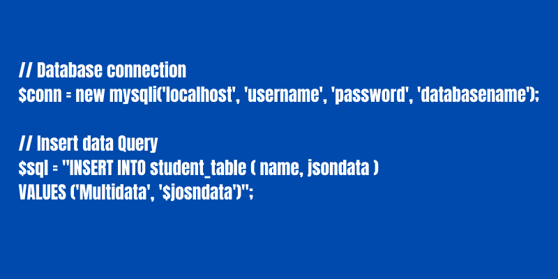 To Insert Json Data Into Mysql Using Php Php Code 3077